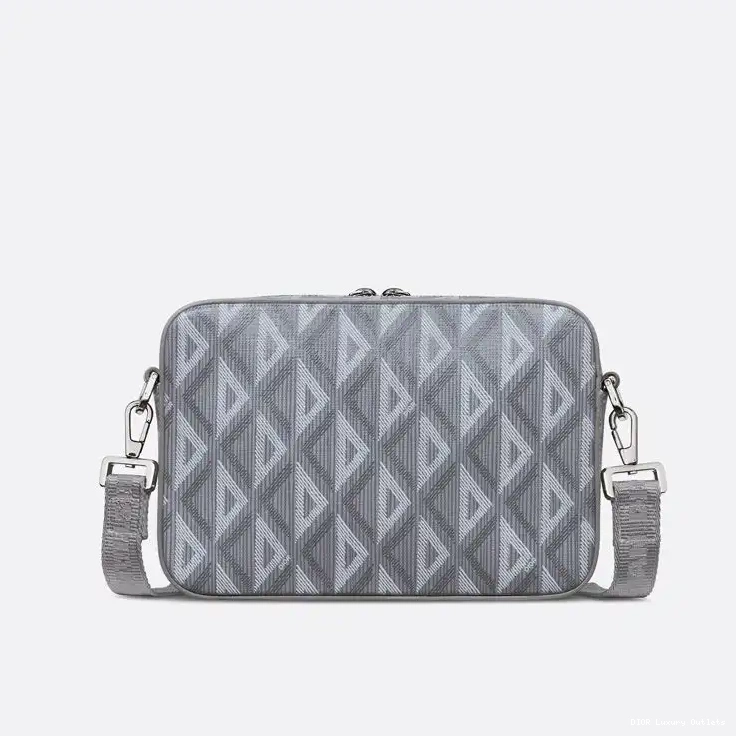 Cheap Messenger Safari CD Canvas Diamond Dior Motif Grey 0517 Luxury